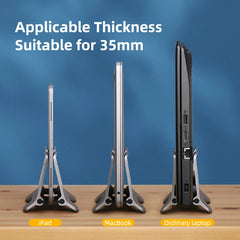 Hagibis Vertical Laptop Stand Desktop Gravity Holder Aluminum Notebook Dock Space-Saving for MacBook/Surface/HP/Dell/Chrome Book