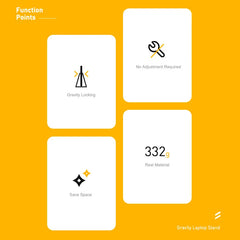 Hagibis Vertical Laptop Stand Desktop Gravity Holder Aluminum Notebook Dock Space-Saving for MacBook/Surface/HP/Dell/Chrome Book