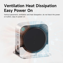 Hagibis Vertical Stand for Mac Mini M4/M4 Pro Aluminum Alloy Laptop Desktop Stand Anti-Slip Adjustable Holder For New Mac mini