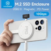 Hagibis Magnetic M.2 2230 NVMe SSD Enclosure USB C 3.2 Gen2 to NVMe PCI-E Magsafe SSD Case 100W PD for iPhone 16 ProRes MacBook