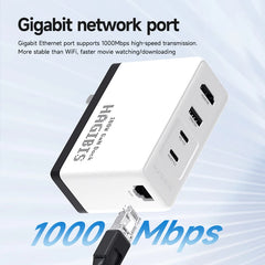 Hagibis Switch Dock Charger Portable TV Docking Station for Nintendo Switch ROG Ally 30W with 4K Video 100W RJ45 Fast Charging