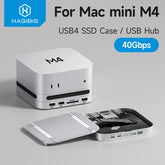 Hagibis USB C Hub for Mac mini M4/M4 Pro with 40Gbps M.2 SSD Enclosure USB 3.2 Gen2 SD/TF 4.0 Type-C Docking Station Desk Stand