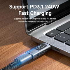 Hagibis LED Display 240W USB C Adapter Type C to USB C USB4 Connector 40Gbps 8K@60Hz for Thunderbolt 4/3 iPhone 17 Macbook Pro