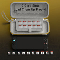 Hagibis Carrying Case for Nintendo Switch 2 PU Leather Bag Portable Travel Pouch Case with10 Game Cartridges for NS Accessories