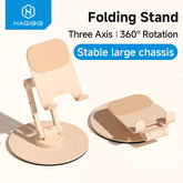 Hagibis Cell Phone Stand Adjustable Foldable Desktop Phone Holder 360° Rotation Aluminum Support for Switch2 iPad Pro iPhone 17