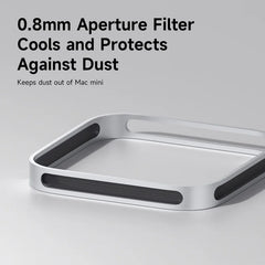 Hagibis Desktop Stand for Mac mini M4/M4 Pro 2024 Dustproof Base Heat Dissipation Bracket Aluminum Alloy Cooling Holder Dock