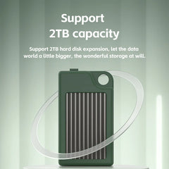 Hagibis 2230 M.2 NVMe SSD Enclosure with Cooling Fan USB 3.2 Gen 2 to NVMe PCI-E M.2 SSD Case for Laptop iPhone 16 Pro 15 iPad