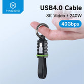 Hagibis Short USB4 Data Cable Portable Keychain Kit 40Gbps USB C to Type C Cable PD 240W for Thunderbolt 3/4 iPhone 17 Pro SSD