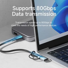 Hagibis 240W USB C to C Adapter with Lanyard 80Gbps 90 Degree Converter 8K Video USB4 Adapter for MacBook iPhone 17 Pro Tablet