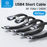 Hagibis USB4 Data Cable 40Gbps USB C to Type C Short Cable PD 240W 8K 60Hz for Thunderbolt 3/4 iPhone 17 Pro Max SSD Power Bank