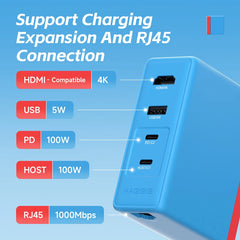 Hagibis Switch Dock 100W GaN Fast charger Power 4K HDMI-compatible RJ45 Docking station for Nintendo Switch ROG Ally 30W Laptop