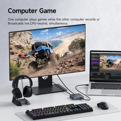 Hagibis 4K HDMI-Compatible Video Capture Card Loop Out for Game Recording Live Streaming  1080P Grabber MS2131 for PS4/5 Switch