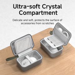 Hagibis Electronic Organizer Travel Case Bag for Mouse Portable Carry Case for Wireless Mouse Cable Charger Power Bank Hardshell