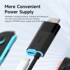 Hagibis Switch 2 Dock Station Portable TV Dock 4K60Hz USB C to HDMI Cable Switch to Monitor 100W PD for Switch 2/OLED Laptop ROG