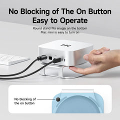 Hagibis Desktop Stand for Mac mini M4/M4 Pro Storage Holder Aluminum Dock Heat Dissipation Bracket Cooling Mount Accessories