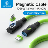 Hagibis USB C Magnetic Fast Charging Cable PD 240W 40Gbps Compatible with Thunderbolt 4/3 Video Cord For Laptop iPhone 17 Tablet