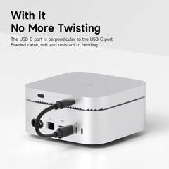 Hagibis USB4 Cable Vertical Plug USB C to USB C Short Cable 80Gbps 240W PD3.1 8K Cord for Thunderbolt 4/5 Mac mini M4 Mac Studio