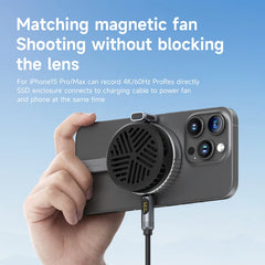 Hagibis Magnetic M.2 2230 NVMe SSD Enclosure USB C 3.2 Gen2 to NVMe PCI-E Magsafe SSD Case 100W PD for iPhone 16 ProRes MacBook