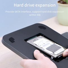 Hagibis USB C Hub with Hard Drive Enclosure Type-C Docking Station for Mac mini with 2.5 SATA NVME M.2 SSD Case DP USB3.0 M1/M2