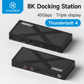 Hagibis Thunderbolt 4 Hub with Dual Monitor 8K/4K Display Dock 40Gbps Docking Station Thunderbolt Certified for Macbook Windows