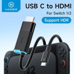 Hagibis Switch 2 Dock Station Portable TV Dock 4K60Hz USB C to HDMI Cable Switch to Monitor 100W PD for Switch 2/OLED Laptop ROG