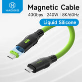 Hagibis Short USB C Cable Magnetic Mini Fast Charging Cord PD 240W 40Gbps Compatible with Thunderbolt 4/3 iPhone 16 SSD Tablet