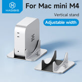 Hagibis Vertical Stand for Mac Mini M4/M4 Pro Aluminum Alloy Laptop Desktop Stand Anti-Slip Adjustable Holder For New Mac mini