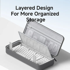 Hagibis Keyboard Portable Carrying Case 68/87 Keys EVA Travel Pouch Electronic Organizer Travel Case Bag Hardshell Shockproof