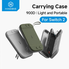 Hagibis Portable Carrying Case for Nintendo Switch 2 Traveling Bag Hard Shell NS Accessories Protective Cover 10 Games Cartridge