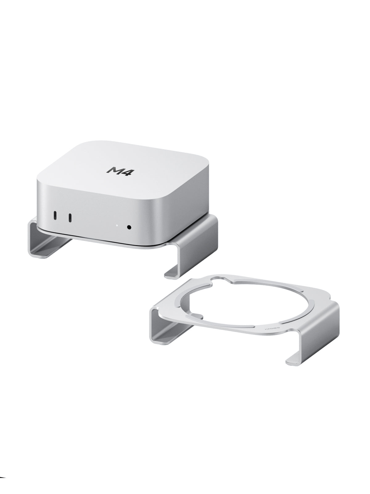 Hagibis Aluminum Ventilated Heat Dissipation Stand for Mac Mini M4/M4 Pro (2024) | Dustproof Filter &amp; Non-Slip Silicone | Space-Saving Storage