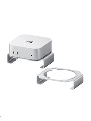 Hagibis Aluminum Ventilated Heat Dissipation Stand for Mac Mini M4/M4 Pro (2024) | Dustproof Filter &amp; Non-Slip Silicone | Space-Saving Storage