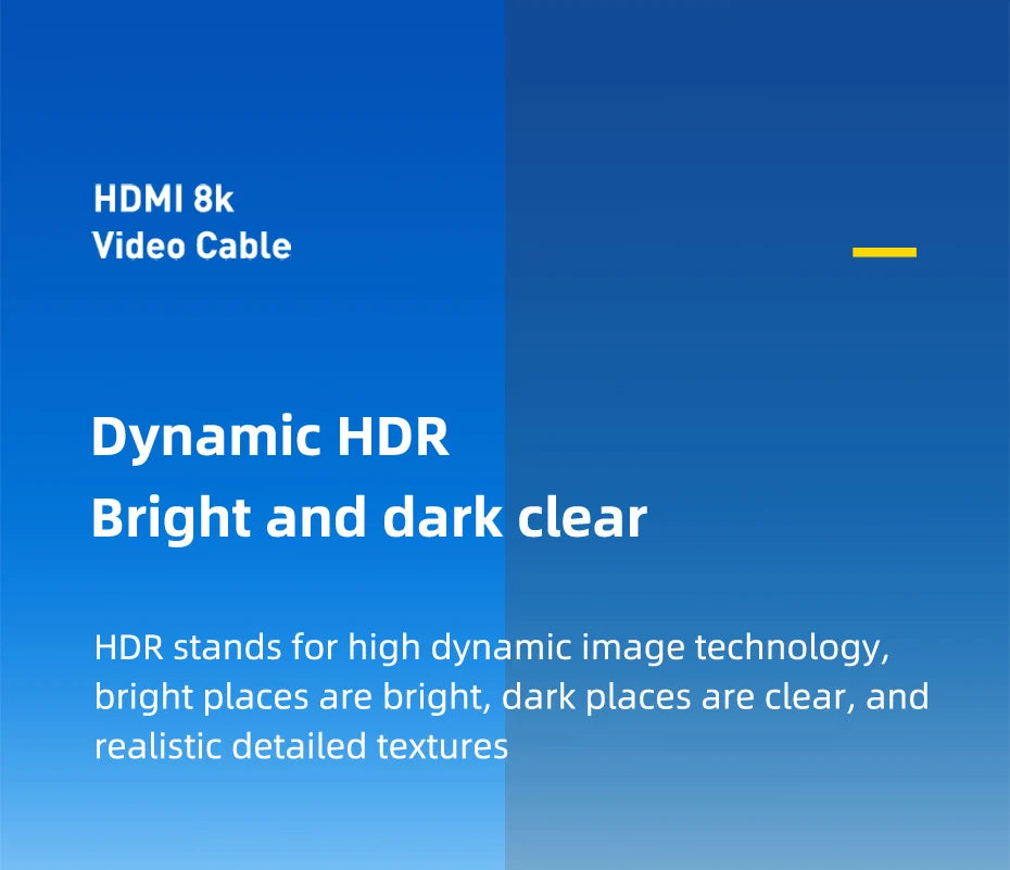 Hagibis HDMI-compatible 2.1 cable 48Gbps High Speed 8K/60Hz 4K/120Hz 144Hz Digital cord 2.0 for HDTV PS5 PS4 XBox Projector NS - Intechlegent