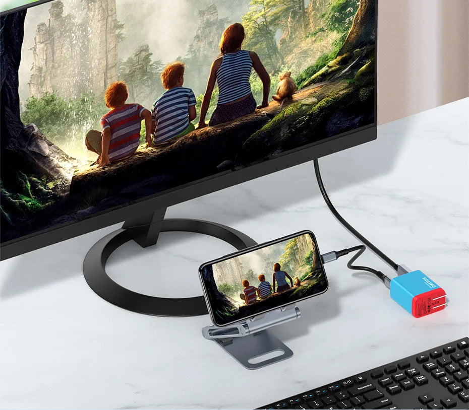 Hagibis Switch Dock for Nintendo Switch GaN fast charger  Portable TV Docking Station 4K HDMI-compatible for Laptops iPad Phone - Intechlegent