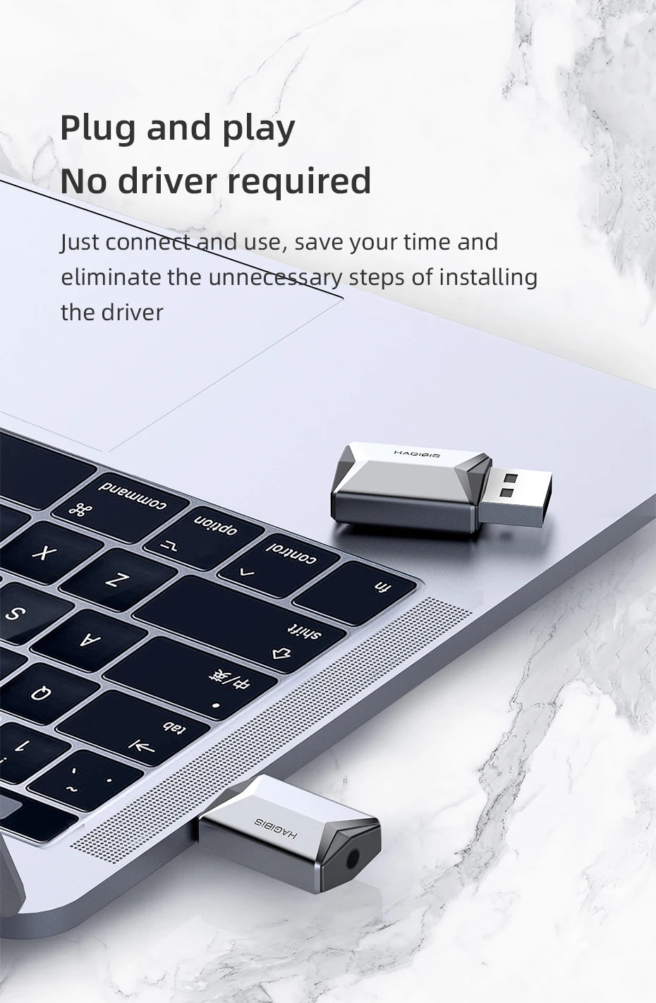 Hagibis 2 in 1 USB Sound Card Portable External 3.5mm Microphone Audio Adapter for PC Laptop PS4/5 Earphone Speaker Windows Mac - Intechlegent