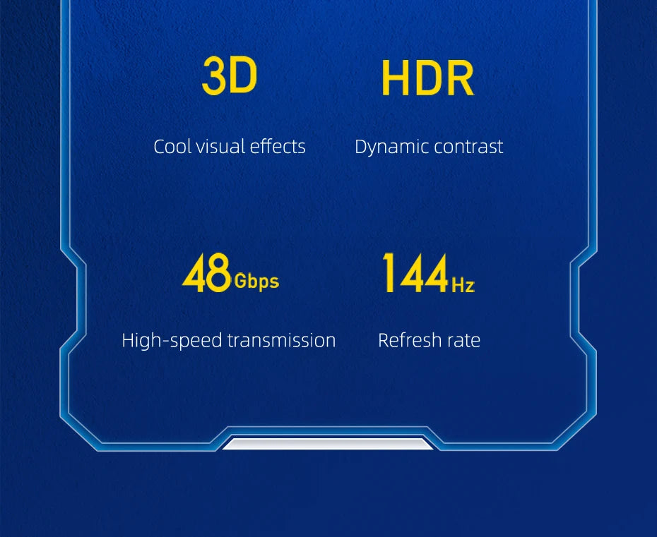 Hagibis HDMI-compatible 2.1 cable 48Gbps High Speed 8K/60Hz 4K/120Hz 144Hz Digital cord 2.0 for HDTV PS5 PS4 XBox Projector NS - Intechlegent
