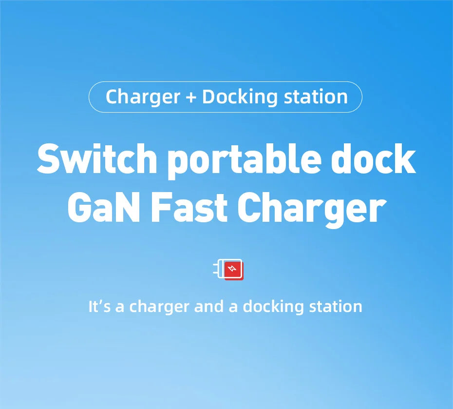 Hagibis Switch Dock for Nintendo Switch GaN fast charger  Portable TV Docking Station 4K HDMI-compatible for Laptops iPad Phone - Intechlegent