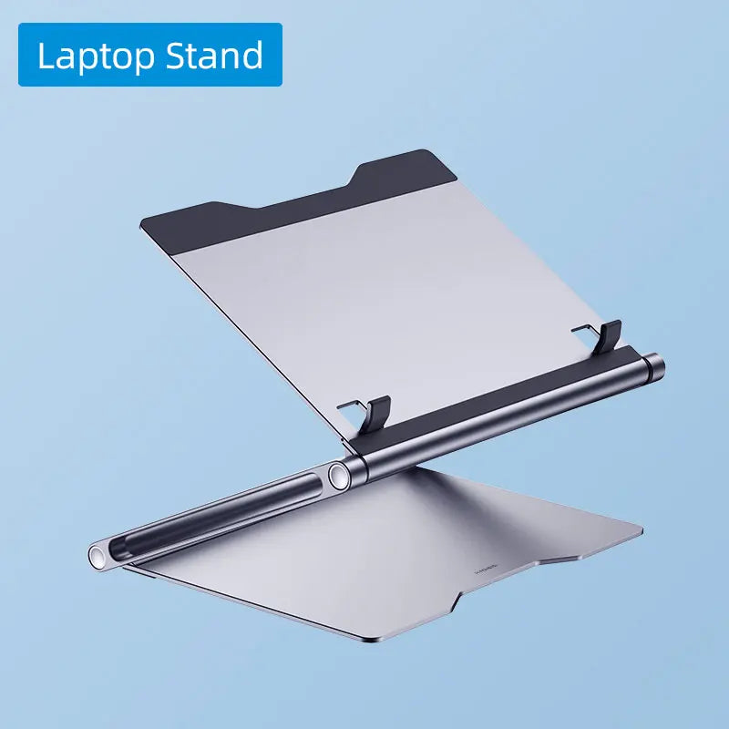 Hagibis Laptop Stand for Desk Ergonomic Aluminum Notebook Riser Adjustable Height Laptop Mount Holder with Hub Docking Station - Intechlegent