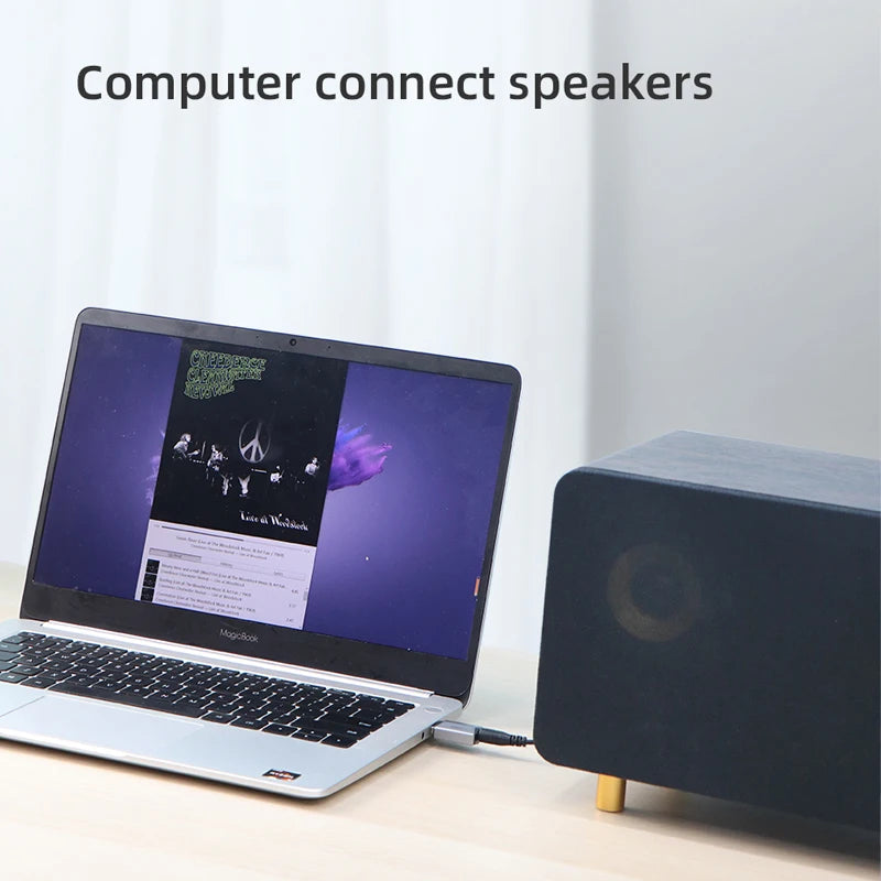 Hagibis 2 in 1 USB Sound Card Portable External 3.5mm Microphone Audio Adapter for PC Laptop PS4/5 Earphone Speaker Windows Mac - Intechlegent