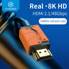 Hagibis HDMI-compatible 2.1 cable 48Gbps High Speed 8K/60Hz 4K/120Hz 144Hz Digital cord 2.0 for HDTV PS5 PS4 XBox Projector NS - Intechlegent