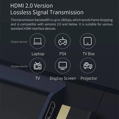 Hagibis HDMI-compatible Cable 4K HD HDMI-compatible 2.0 Mirror Screen Cable for Splitter Switch TV Laptop PS4 Projector Computer - Intechlegent