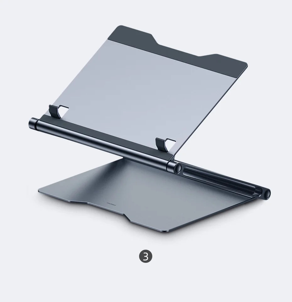 Hagibis Laptop Stand for Desk Ergonomic Aluminum Notebook Riser Adjustable Height Laptop Mount Holder with Hub Docking Station - Intechlegent