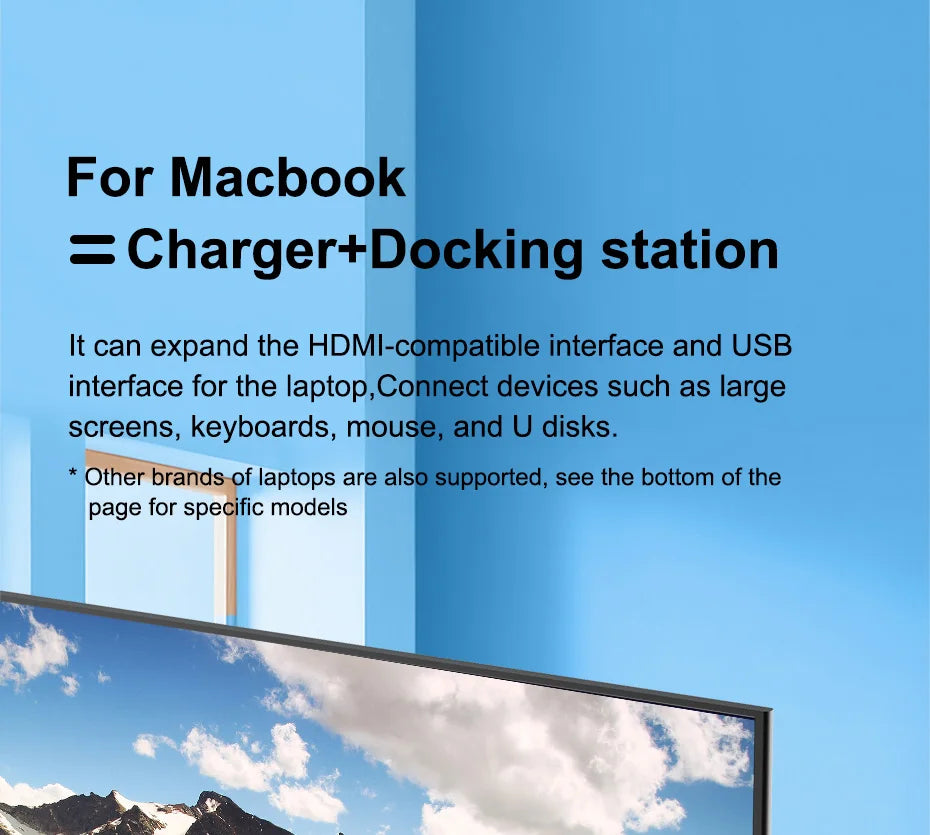 Hagibis Switch Dock for Nintendo Switch GaN fast charger  Portable TV Docking Station 4K HDMI-compatible for Laptops iPad Phone - Intechlegent