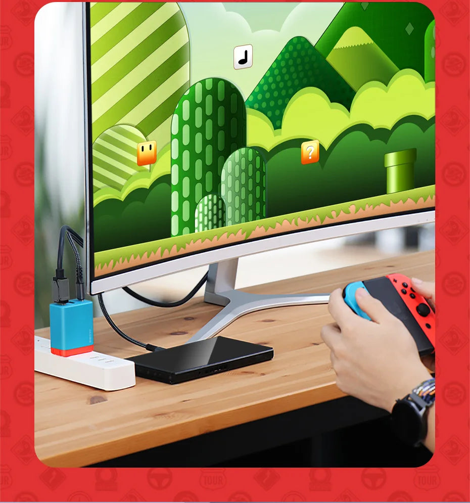 Hagibis Switch Dock for Nintendo Switch GaN fast charger  Portable TV Docking Station 4K HDMI-compatible for Laptops iPad Phone - Intechlegent