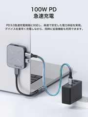 Hagibis Magnetic USB C Hub with MagSafe for iPhone 16 15 Pro Max, 7-in-1 Type-C Docking Station with 4K@60Hz HDMI, SD3.0, TF3.0 Card Support, 100W PD, 10Gbps USB-C AUX, for MacBook Pro, Air, and iPad Pro