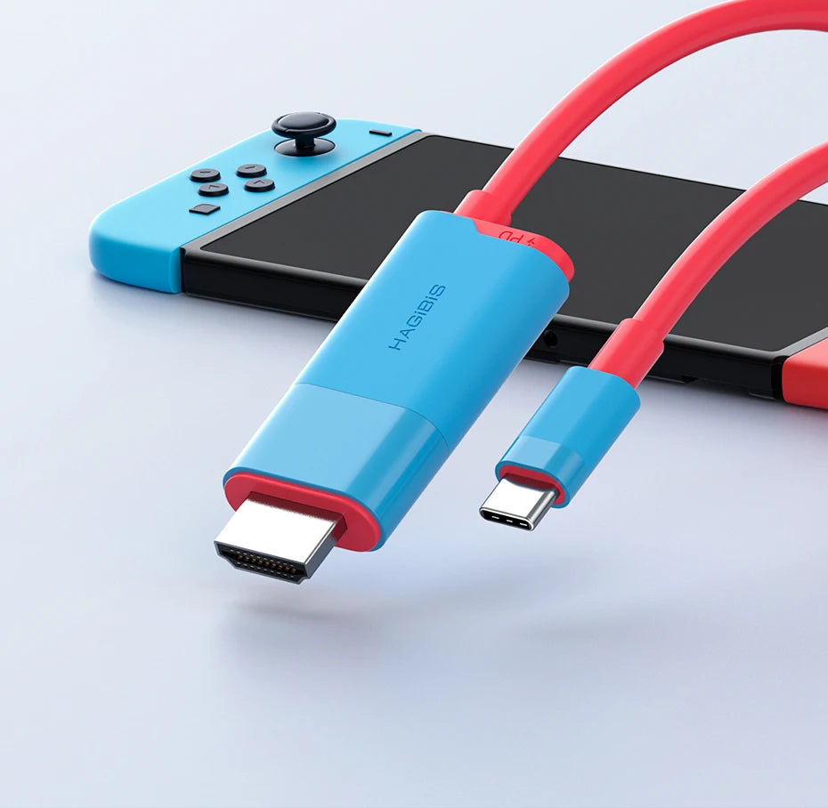 Hagibis Switch Dock for Nintendo Switch/OLED USB C to HDMI-Compatible Cable Adapter 4K60Hz 100W PD for Laptop SteamDeck ROG Ally