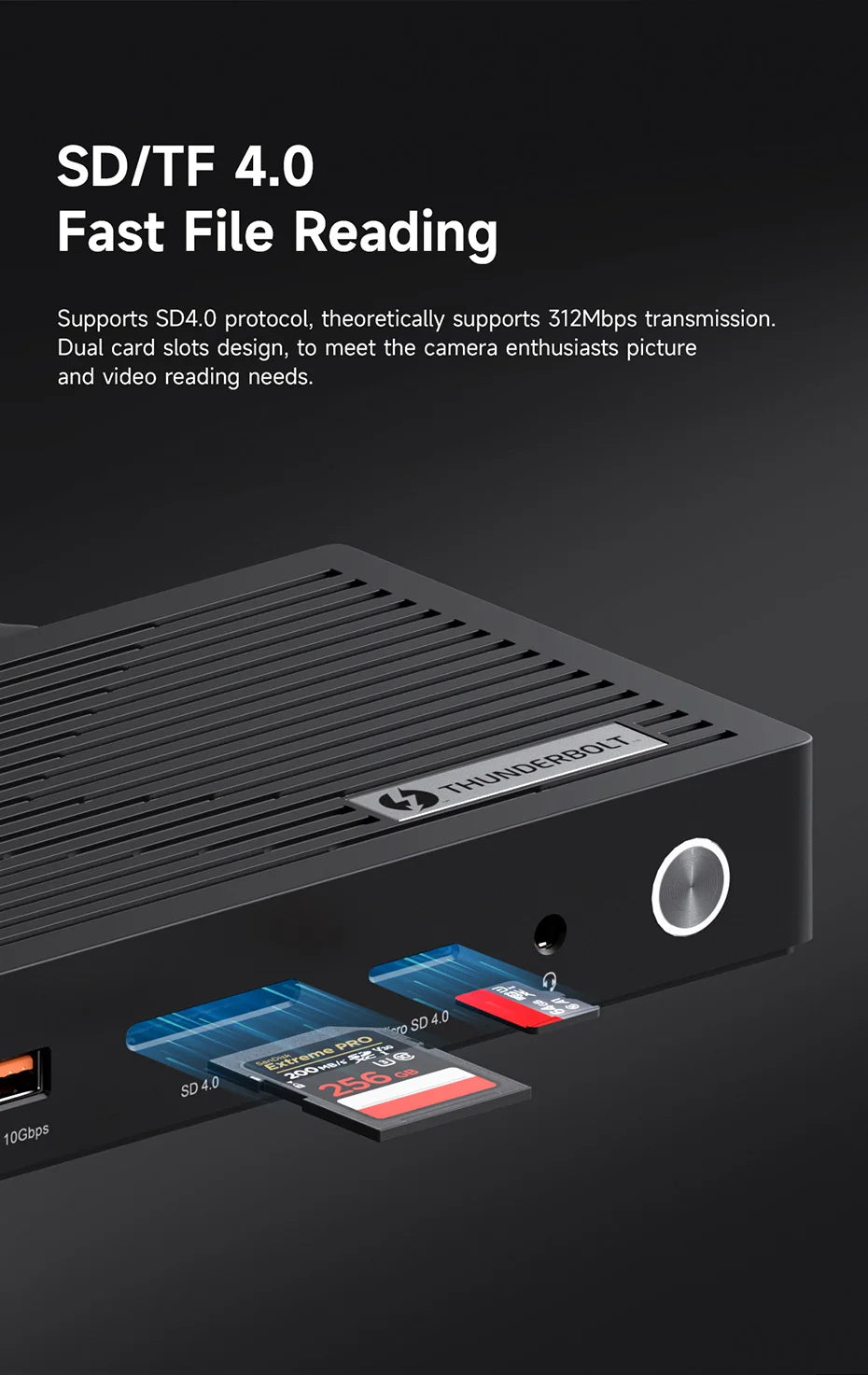 Hagibis Thunderbolt 4 Hub with Dual Monitor 8K/4K Display Dock 40Gbps Docking Station Thunderbolt Certified for Macbook Windows