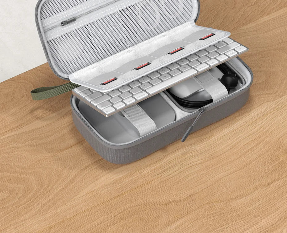 Hagibis Electronic Organizer Travel Case Bag for Mac mini M4/M4 Pro 2024 Portable Carry Case for Cable Charger Mouse Power Bank