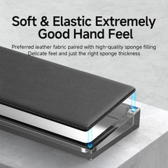 Hagibis Acrylic Magnetic Keyboard Wrist Rest Ergonomic Memory Foam Easy Typing Pain Relief Desktop Storage Organizer for Office