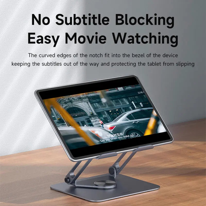 Hagibis 360° Rotating Tablet Stand Adjustable Tablet Holder Dual Rod Support Aluminum Foldable Cradle for iPad Pro Switch ROG - Intechlegent