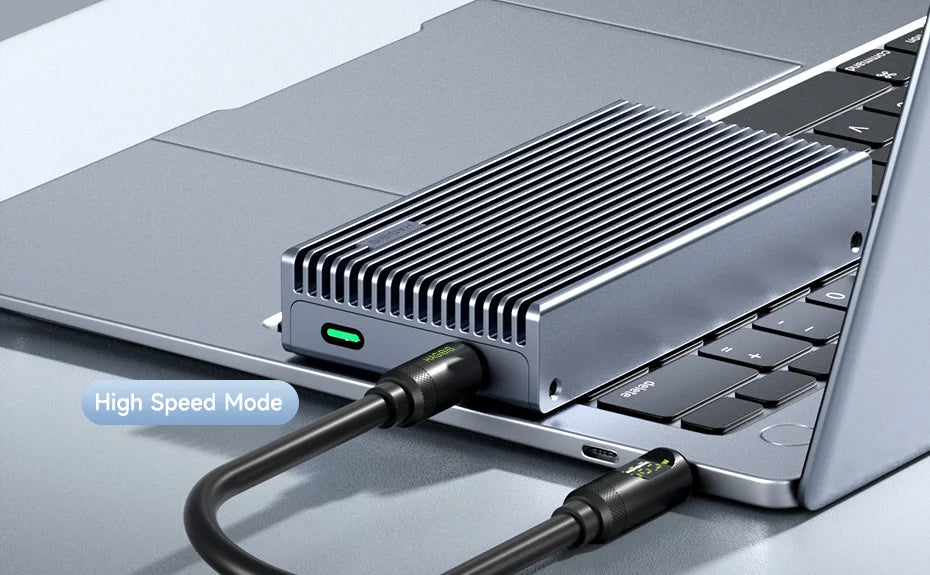 Hagibis 40Gbps USB4 M.2 NVMe SSD Enclosure With LED Display USB4 Cable for Thunderbolt 4/3 USB 3.2/3.1/3.0 B+M M-Key SSD Case